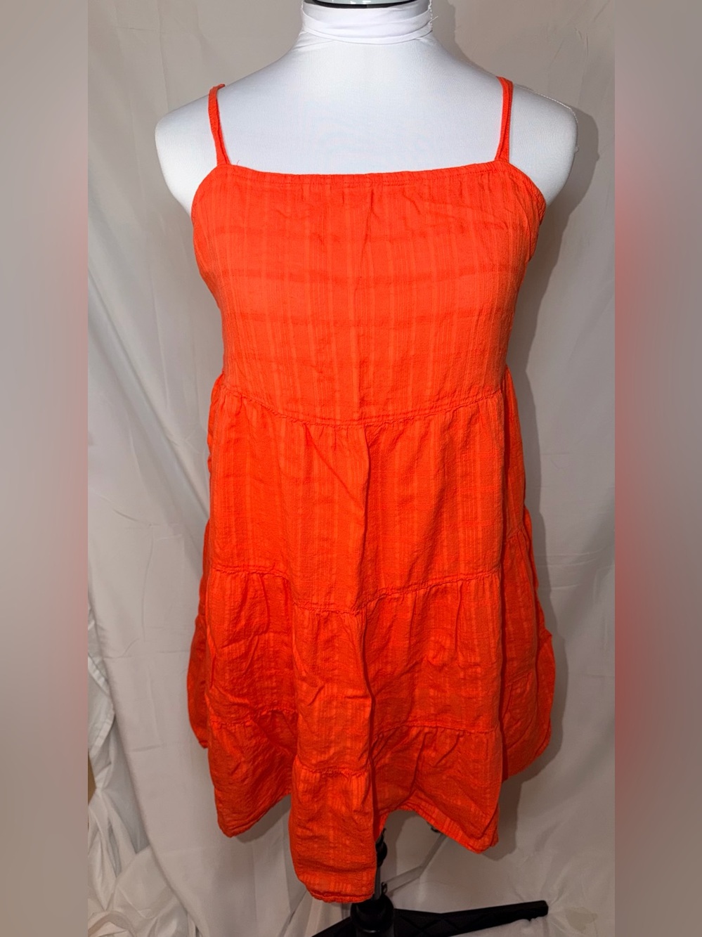 Old Navy Tangerine Flowy Tiered Beach Dress